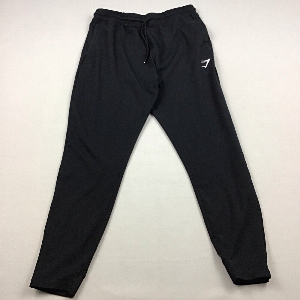 Gymshark Pants Men 2XL Black Critical Zip Jogger Tapered Drawstring Pocket XXL